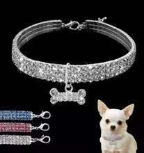 Load image into Gallery viewer, Chihuahua Crystal Bone Collar